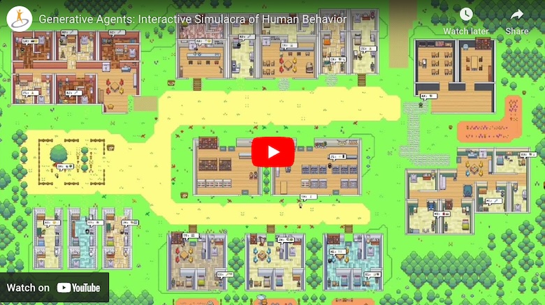 Generative Agents- Interactive Simulacra of Human Behavior