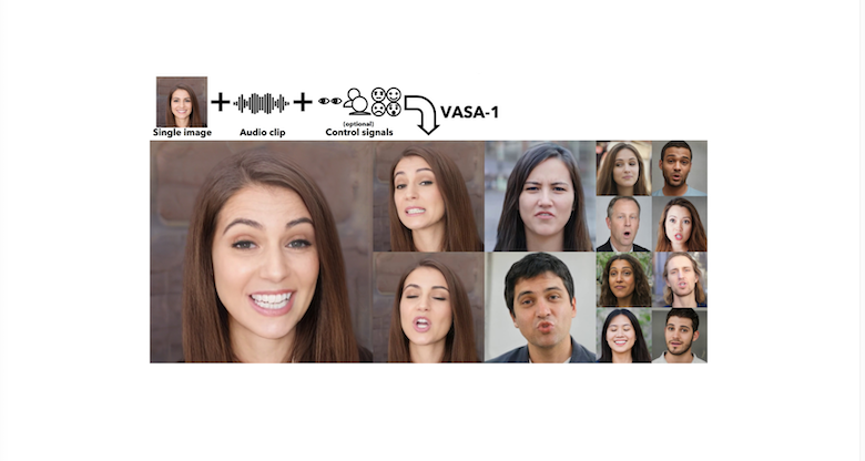 VASA-1: Lifelike Audio-Driven Talking Faces Generated in Real Time